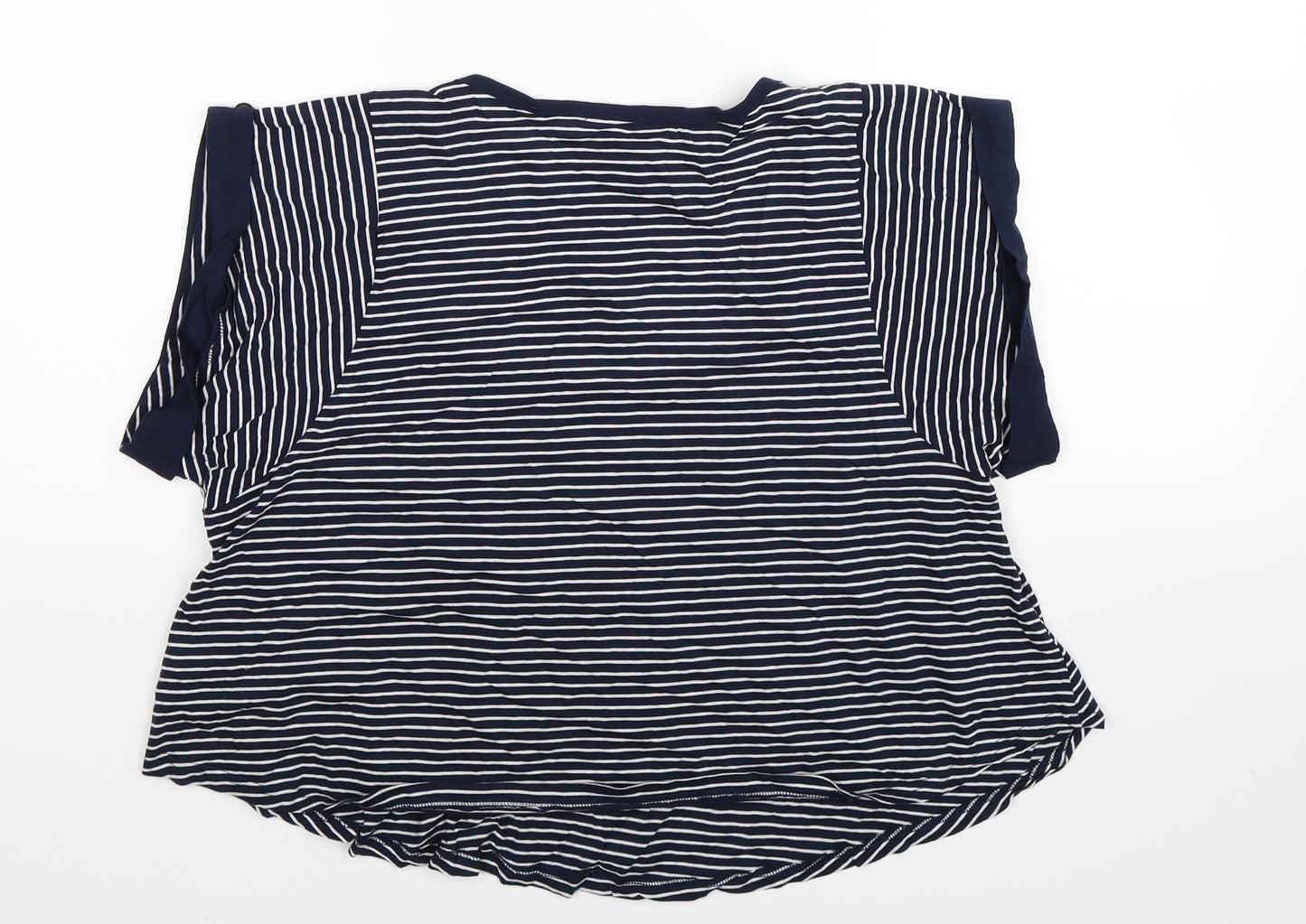 NEXT Womens Blue Striped  Basic T-Shirt Size 12
