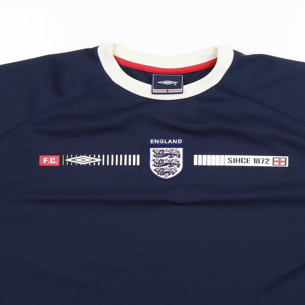 Umbro Mens Blue   Jersey T-Shirt Size M  - England