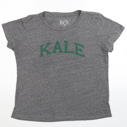 Riot Womens Grey   Basic T-Shirt Size M