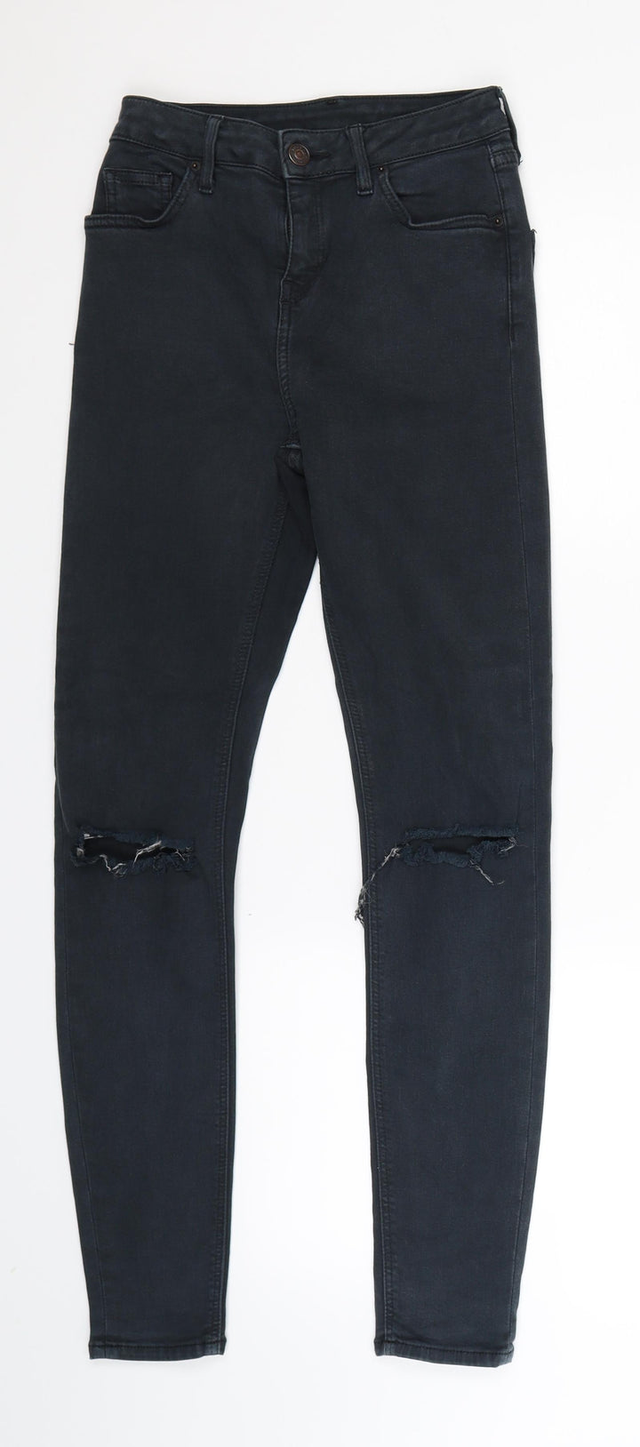 Topshop Womens Blue Denim Skinny Jeans Size 25 in L28 in