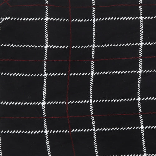 Preworn Womens Black Check  Cardigan Jumper Size 16