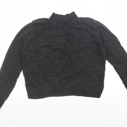 Topshop Womens Grey   Pullover Jumper Size 8  - Cropped