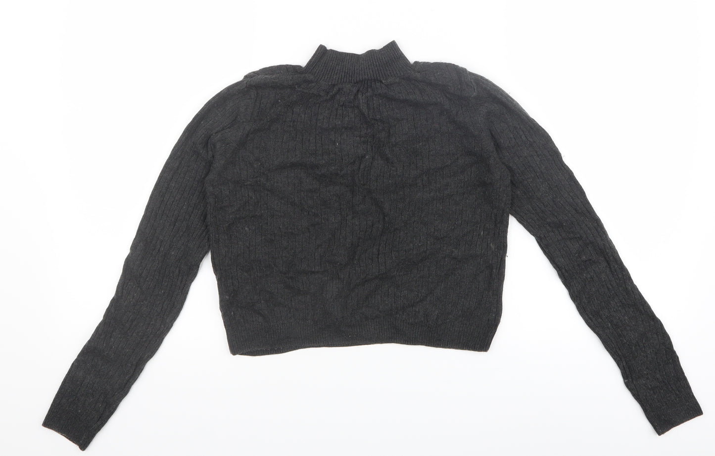 Topshop Womens Grey   Pullover Jumper Size 8  - Cropped