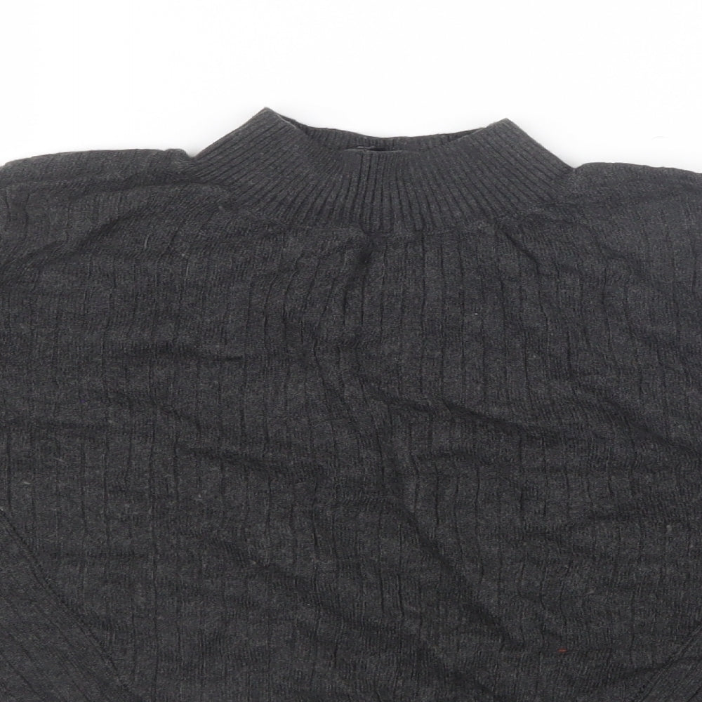 Topshop Womens Grey   Pullover Jumper Size 8  - Cropped