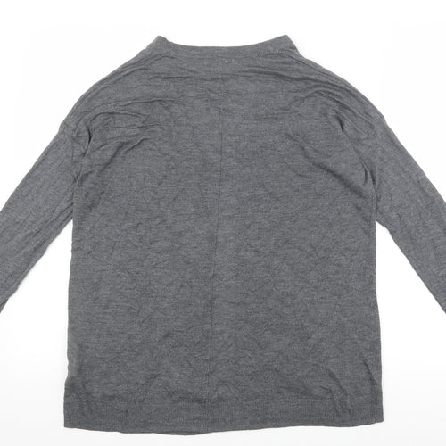 H&M Womens Grey   Cardigan Jumper Size S