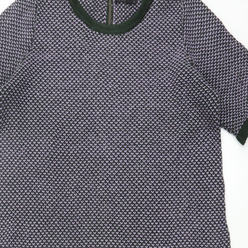 COS Womens Purple Geometric  A-Line  Size M