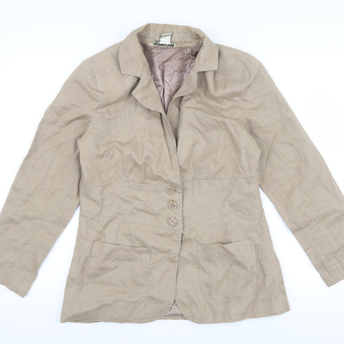 Nikki Valenti  Womens Beige   Jacket  Size 10