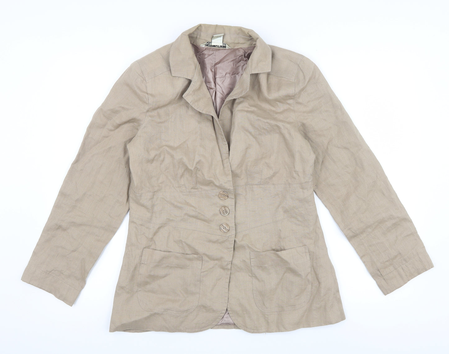 Nikki Valenti  Womens Beige   Jacket  Size 10