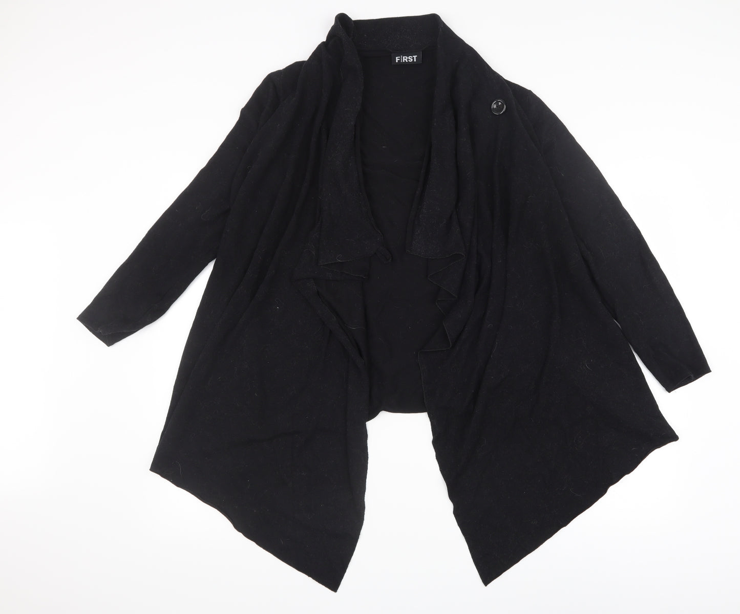 First Womens Black   Cardigan Jumper Size S