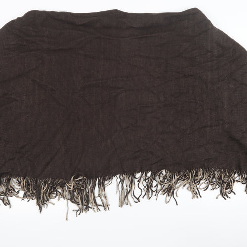 Text Womens Brown   Cape Jumper One Size  - poncho