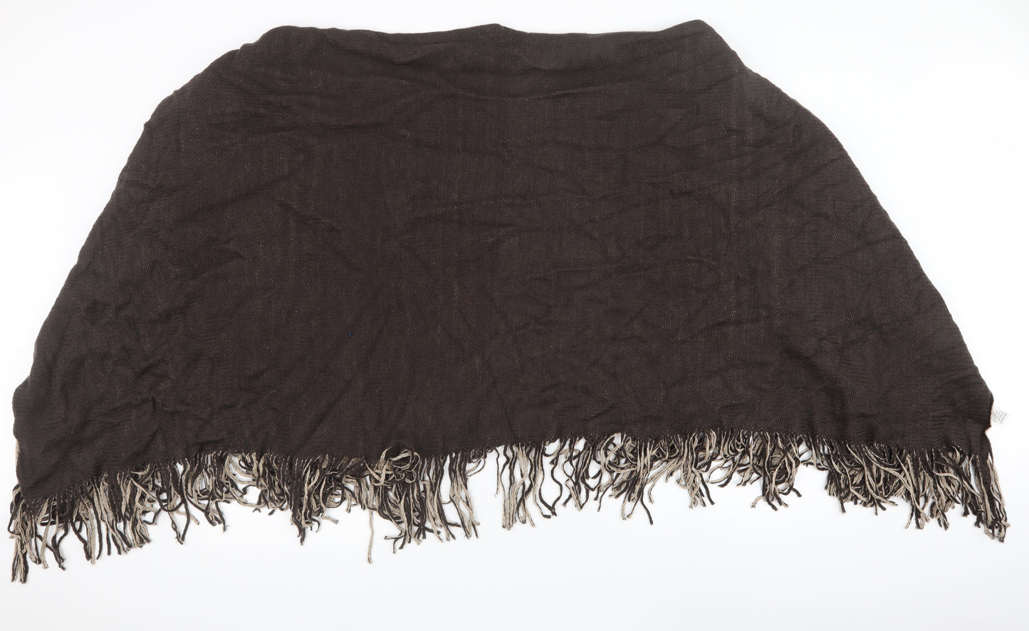 Text Womens Brown   Cape Jumper One Size  - poncho