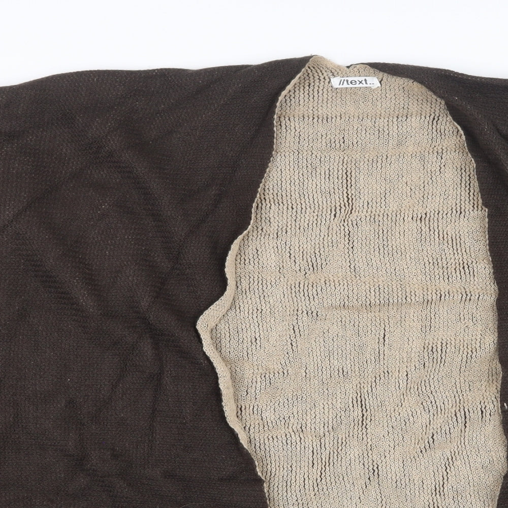 Text Womens Brown   Cape Jumper One Size  - poncho