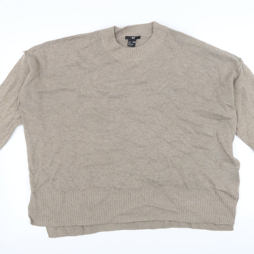 H&M Womens Beige  Knit Pullover Jumper Size S
