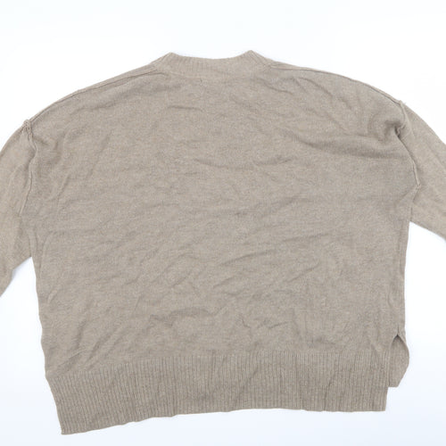 H&M Womens Beige  Knit Pullover Jumper Size S