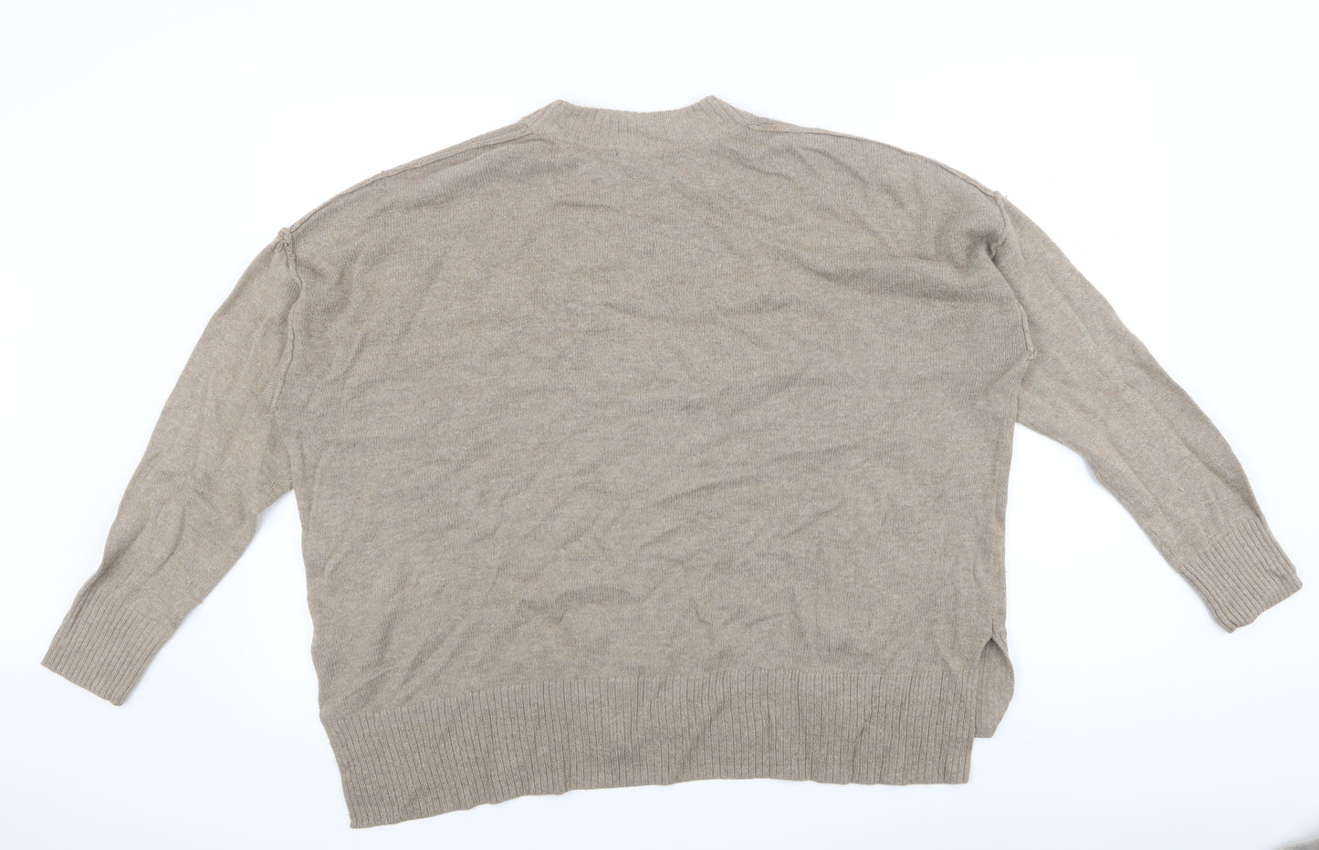 H&M Womens Beige  Knit Pullover Jumper Size S