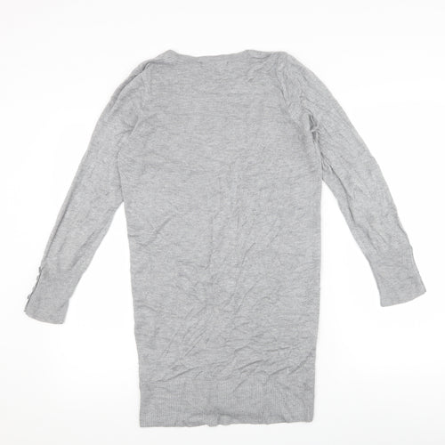 M&S Womens Grey   Cardigan Jumper Size S