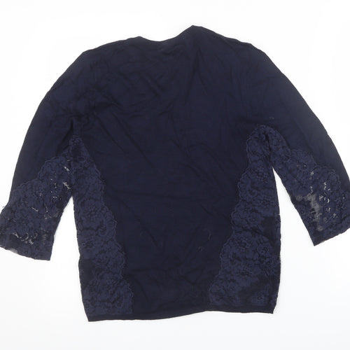 Warehouse Womens Blue   Pullover Jumper Size 8  - Lace
