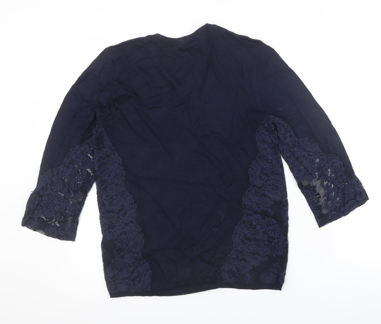 Warehouse Womens Blue   Pullover Jumper Size 8  - Lace