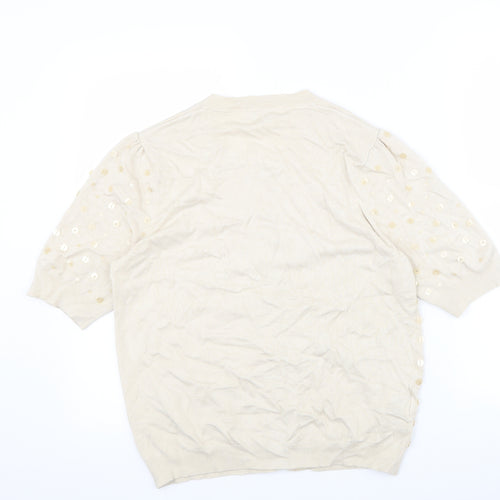 CC Womens Beige   Cape Jumper Size M