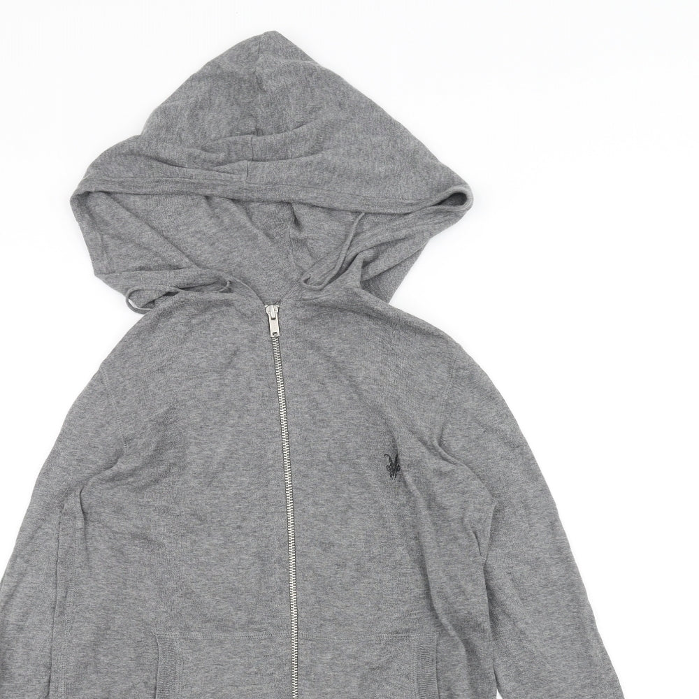 AllSaints Mens Grey   Full Zip Hoodie Size XS