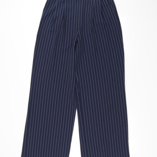 TU Womens Blue Striped  Trousers  Size 10 L30 in