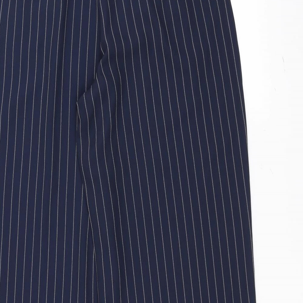 TU Womens Blue Striped  Trousers  Size 10 L30 in
