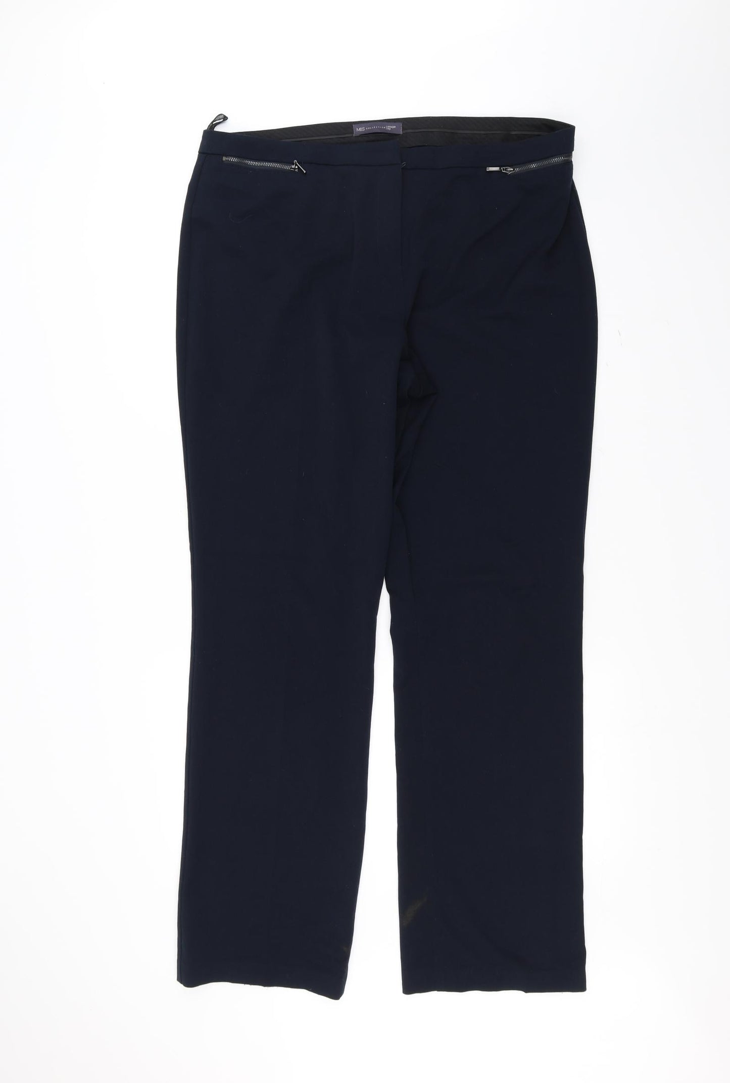 Marks and Spencer Womens Blue   Trousers  Size 18 L30 in