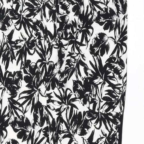 Dorothy Perkins Womens Black Floral  Trousers  Size 16 L30 in