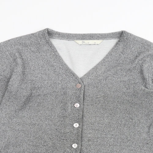 BHS Womens Grey   Cardigan Jumper Size 14