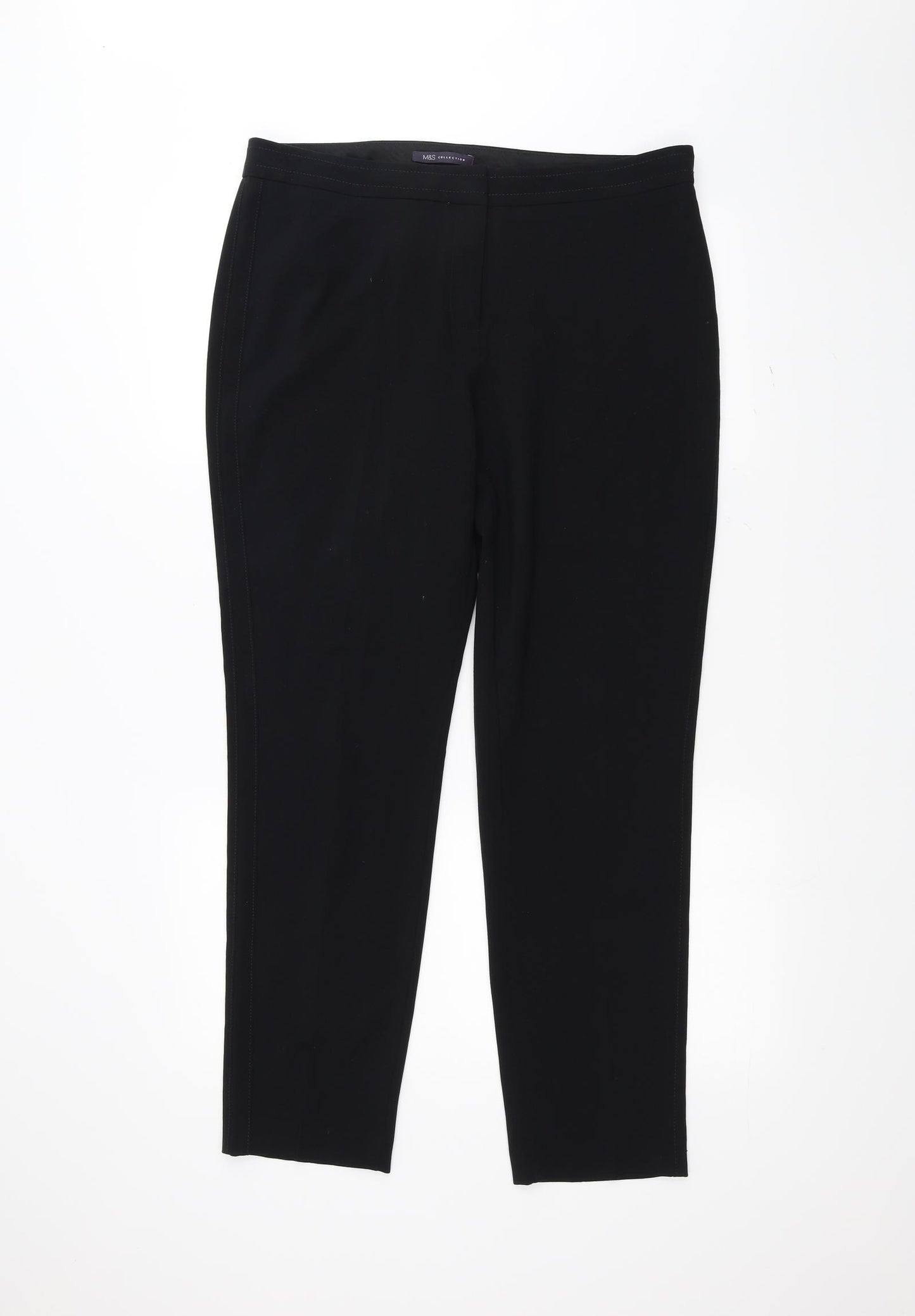 Marks and Spencer Womens Black   Trousers  Size 14 L28 in
