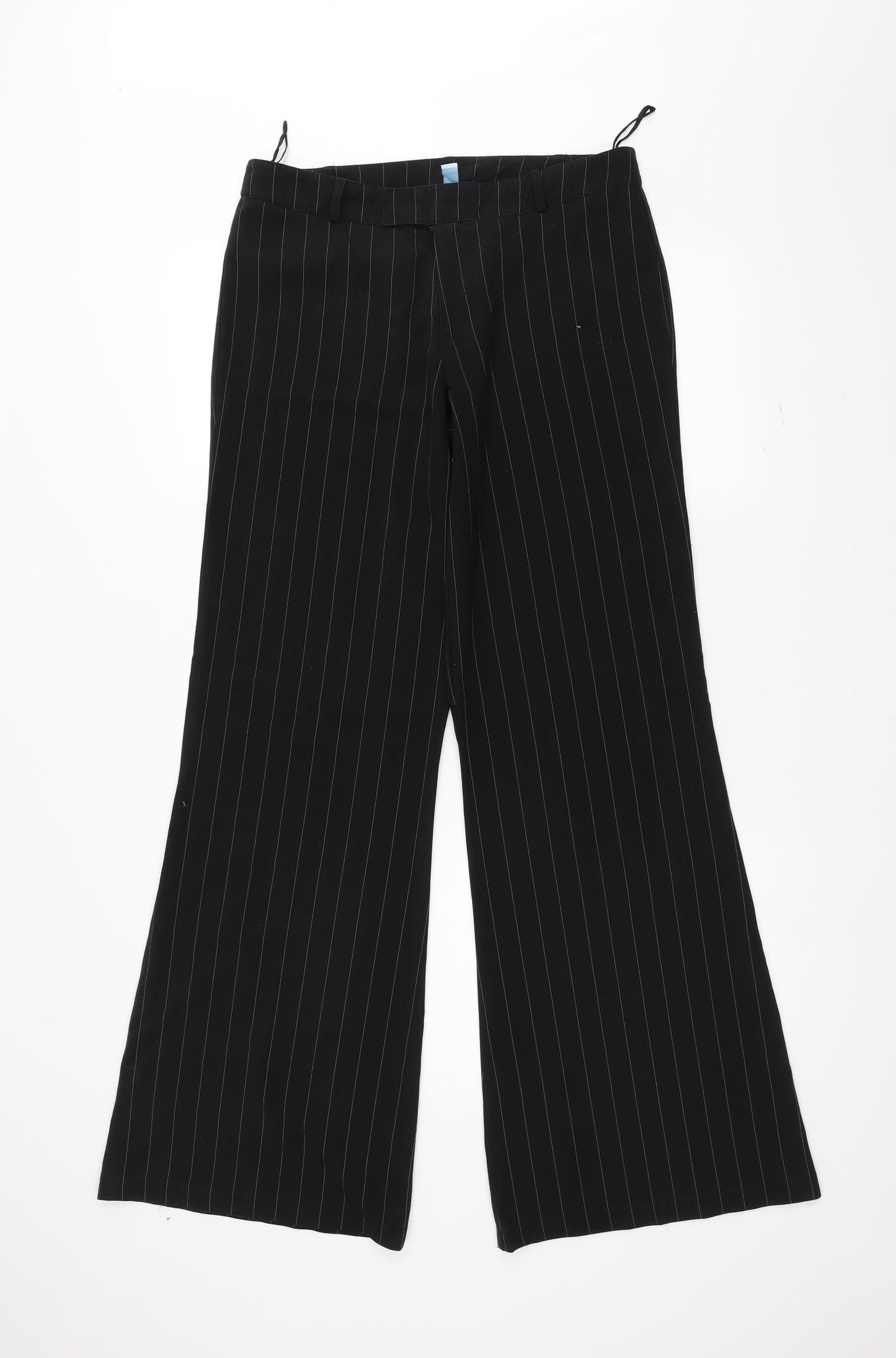 Atmosphere Womens Black Striped  Trousers  Size 10 L30 in