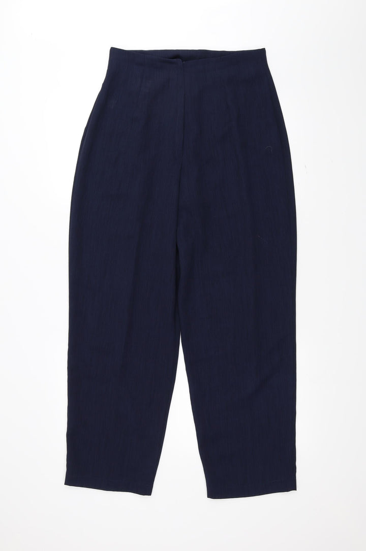 BHS Womens Blue Trousers Size 14 L27 in