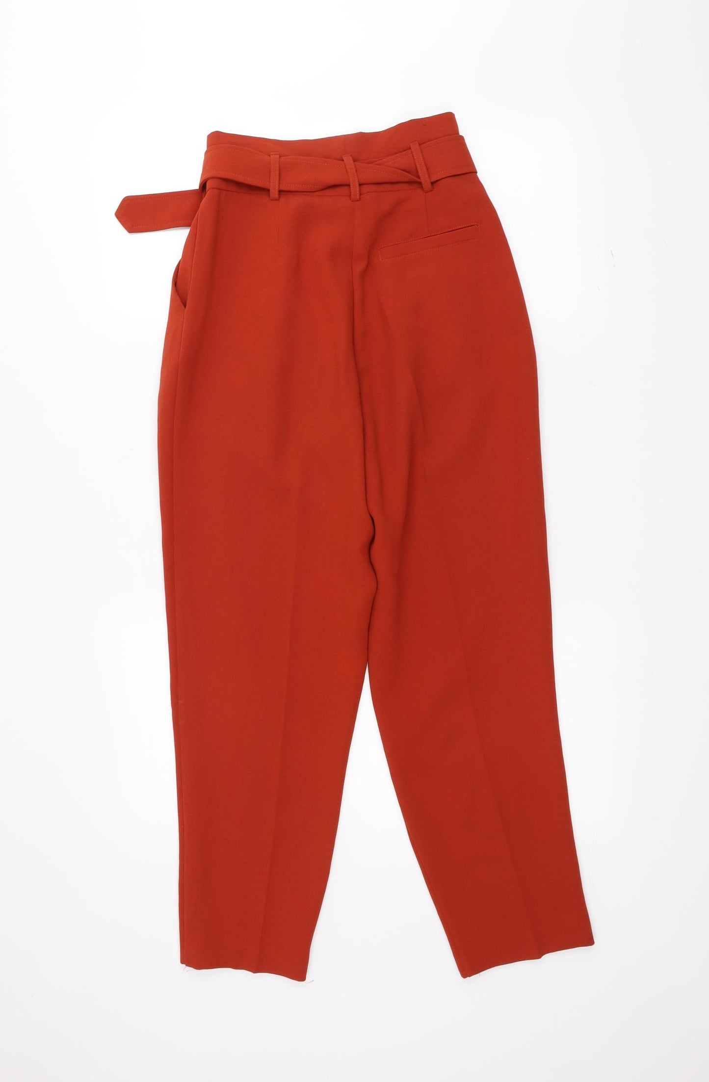 Topshop Womens Orange   Trousers  Size 8 L27 in - Belted