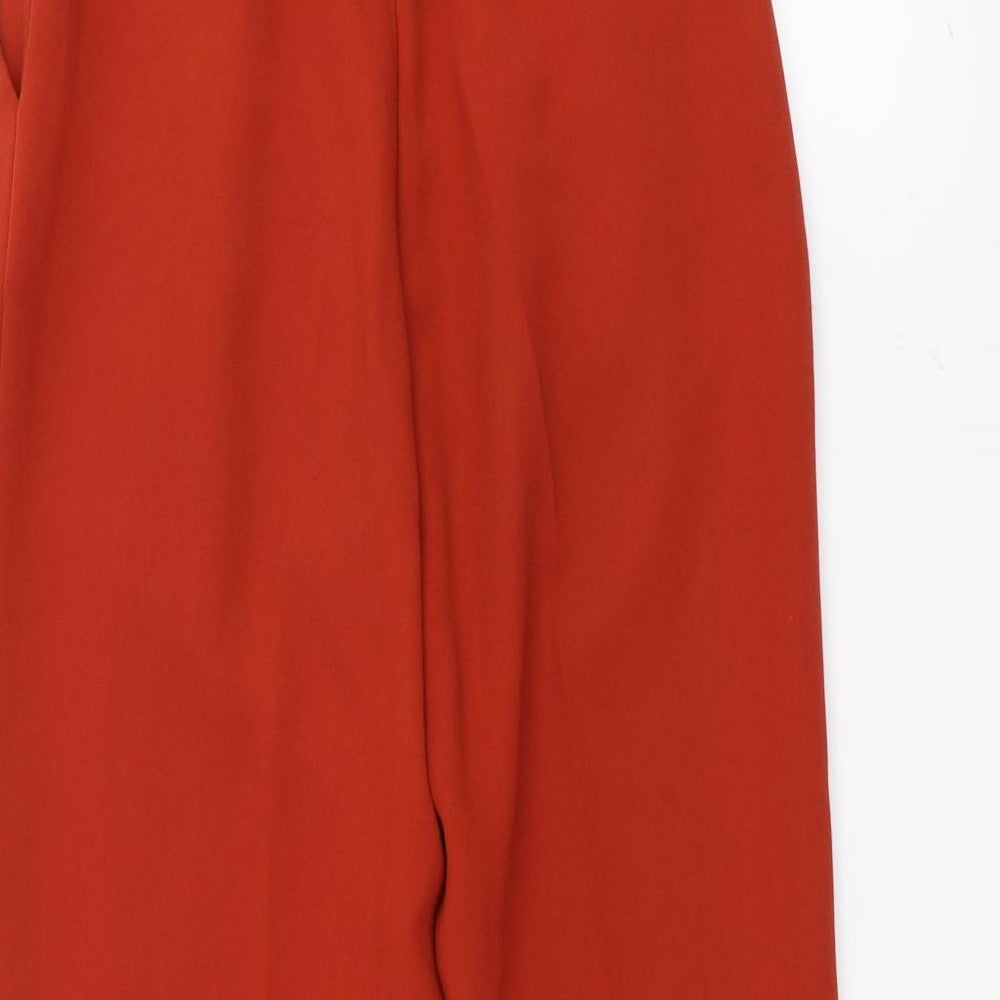 Topshop Womens Orange   Trousers  Size 8 L27 in - Belted