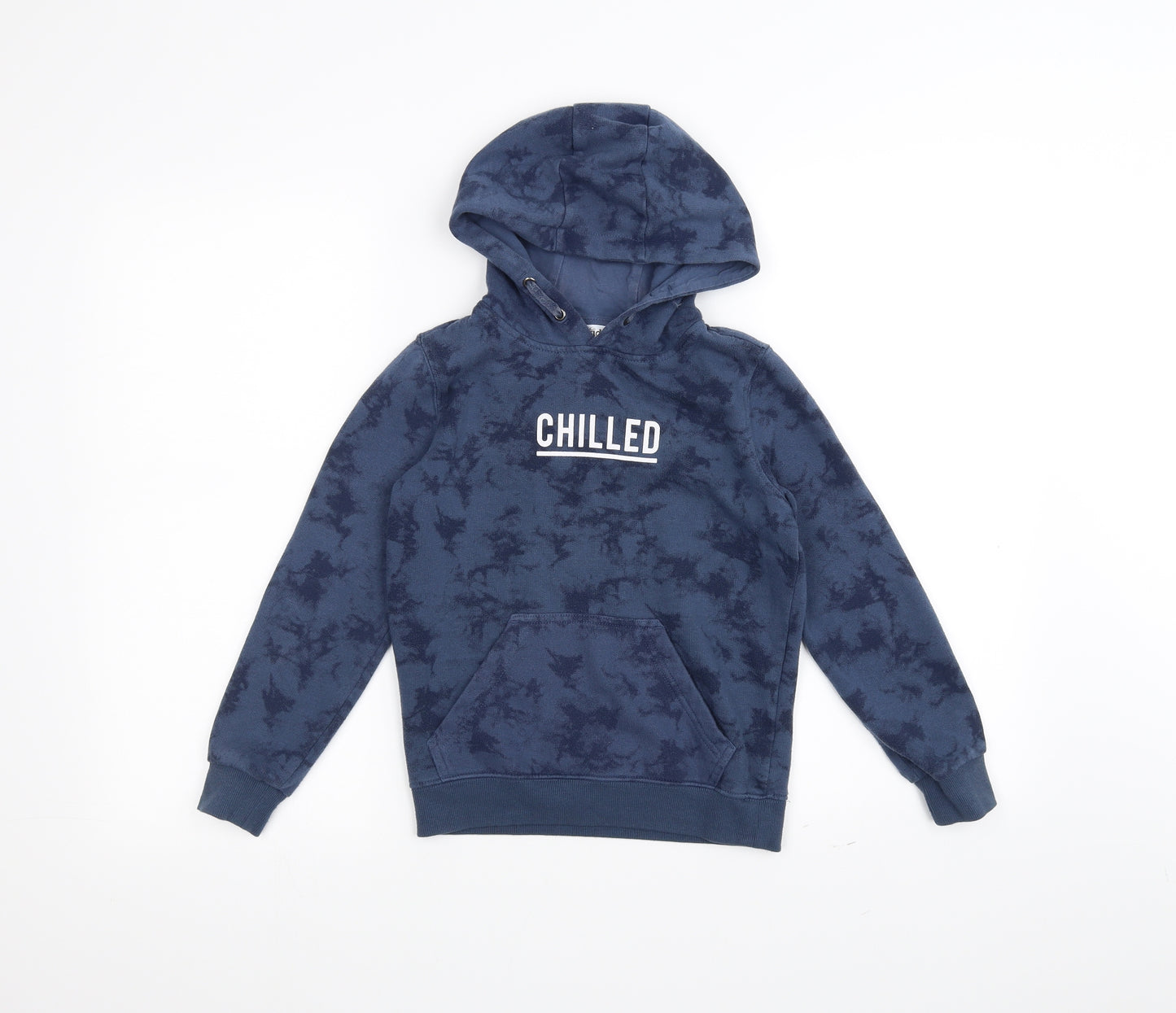 M&Co Boys Blue   Pullover Hoodie Size 8-9 Years