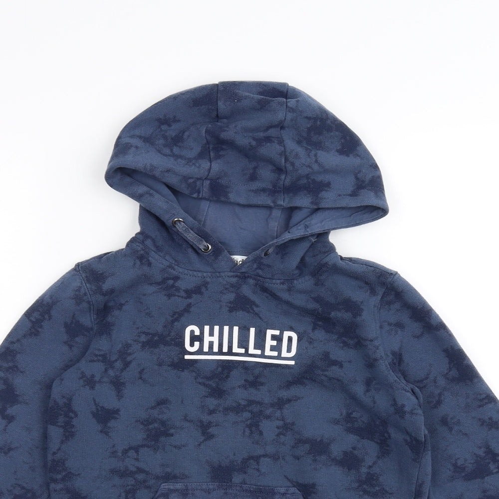 M&Co Boys Blue   Pullover Hoodie Size 8-9 Years