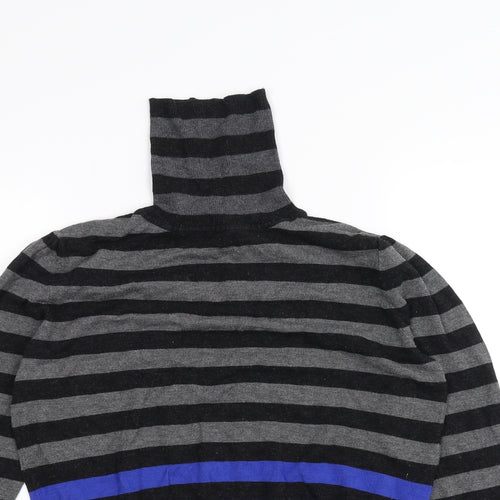 Dorothy Perkins Womens Grey Striped  Basic T-Shirt Size 14