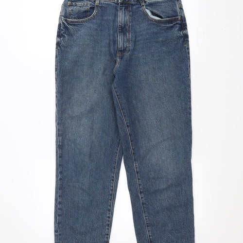 Marks and Spencer Womens Blue   Straight Jeans Size 14 L26 in