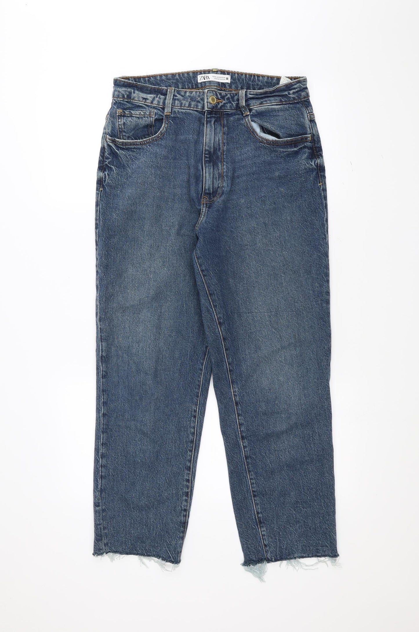 Marks and Spencer Womens Blue   Straight Jeans Size 14 L26 in