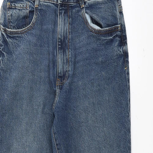 Marks and Spencer Womens Blue   Straight Jeans Size 14 L26 in