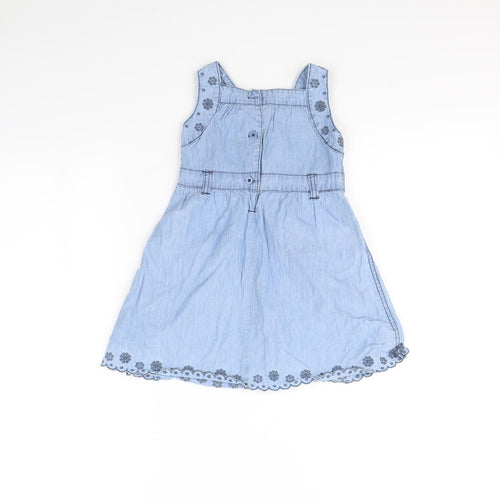 John Lewis Girls Blue   Fit & Flare  Size 2 Years