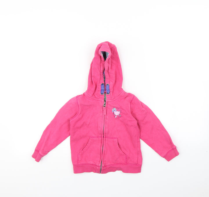 Mothercare Girls Pink   Full Zip Hoodie Size 2 Years