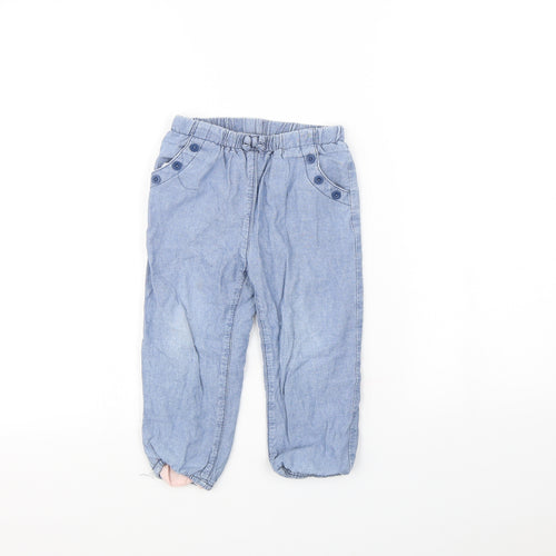 John Lewis Girls Blue   Capri Jeans Size 2 Years