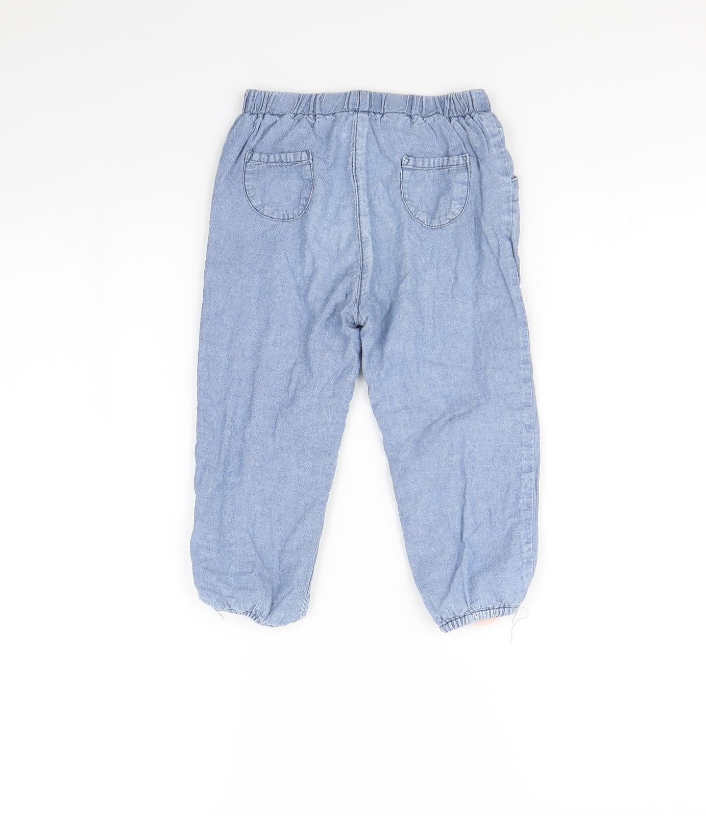 John Lewis Girls Blue   Capri Jeans Size 2 Years