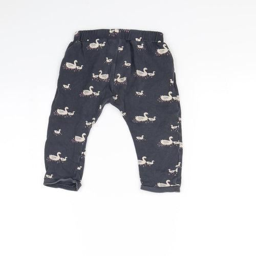 John Lewis Girls Blue Animal Print  Jogger Trousers Size 18 Months