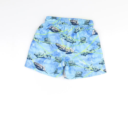 Pool vibes Boys Blue Animal Print  Sweat Shorts Size 4 Years - Shark