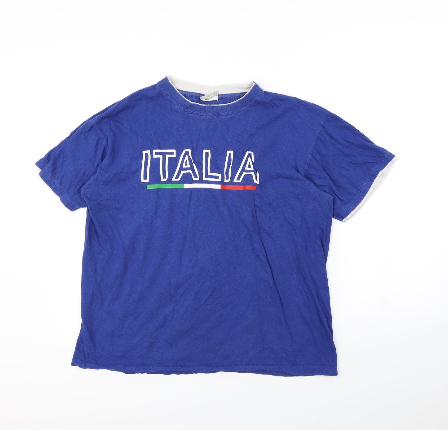 Preworn Mens Blue    T-Shirt Size XL  - italia