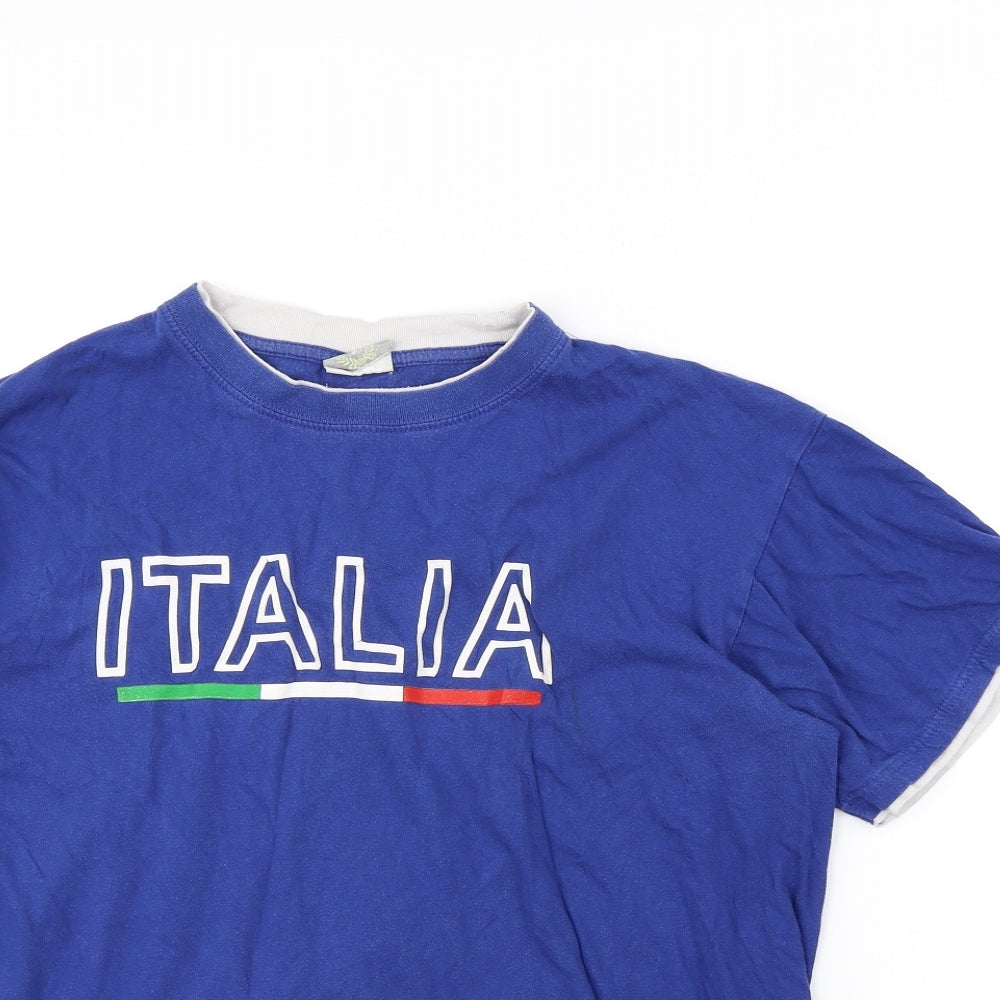 Preworn Mens Blue    T-Shirt Size XL  - italia
