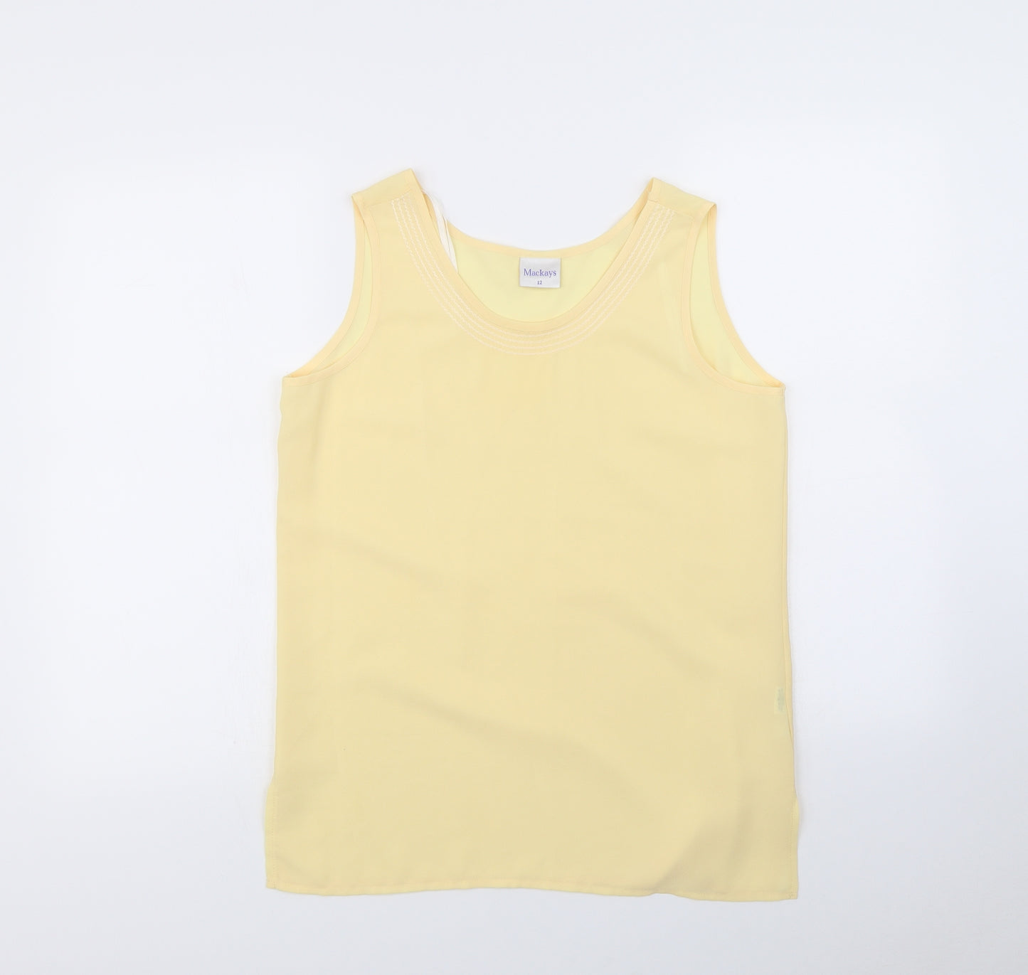 mackays Womens Yellow   Basic Blouse Size 12