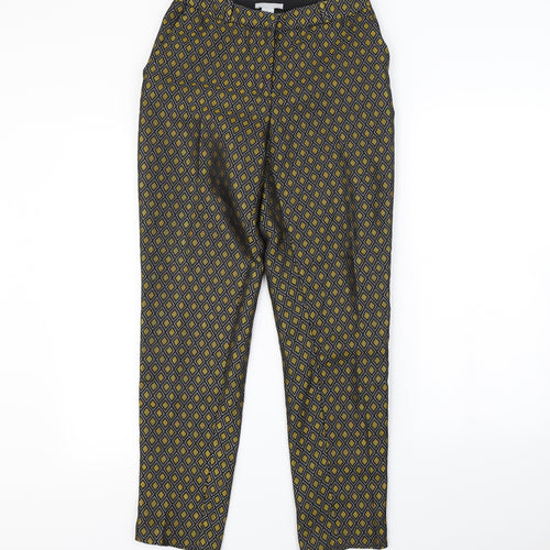 H&M Womens Gold Geometric  Trousers  Size 6 L28 in